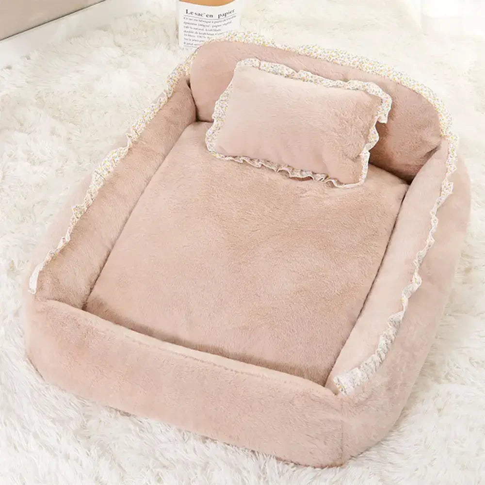 Lit pour petit chien doux moelleux chic lavable