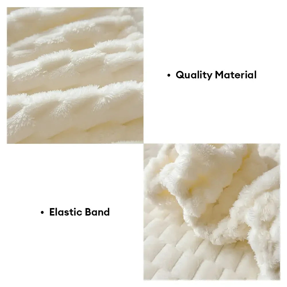 Housse de matelas en peluche douce et conviviale pour la peau, ensemble de draps-housses.