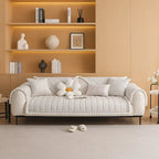 Housse de canapé simple en velours court carré protection antidérapante