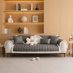 Housse de canapé simple en velours court carré protection antidérapante