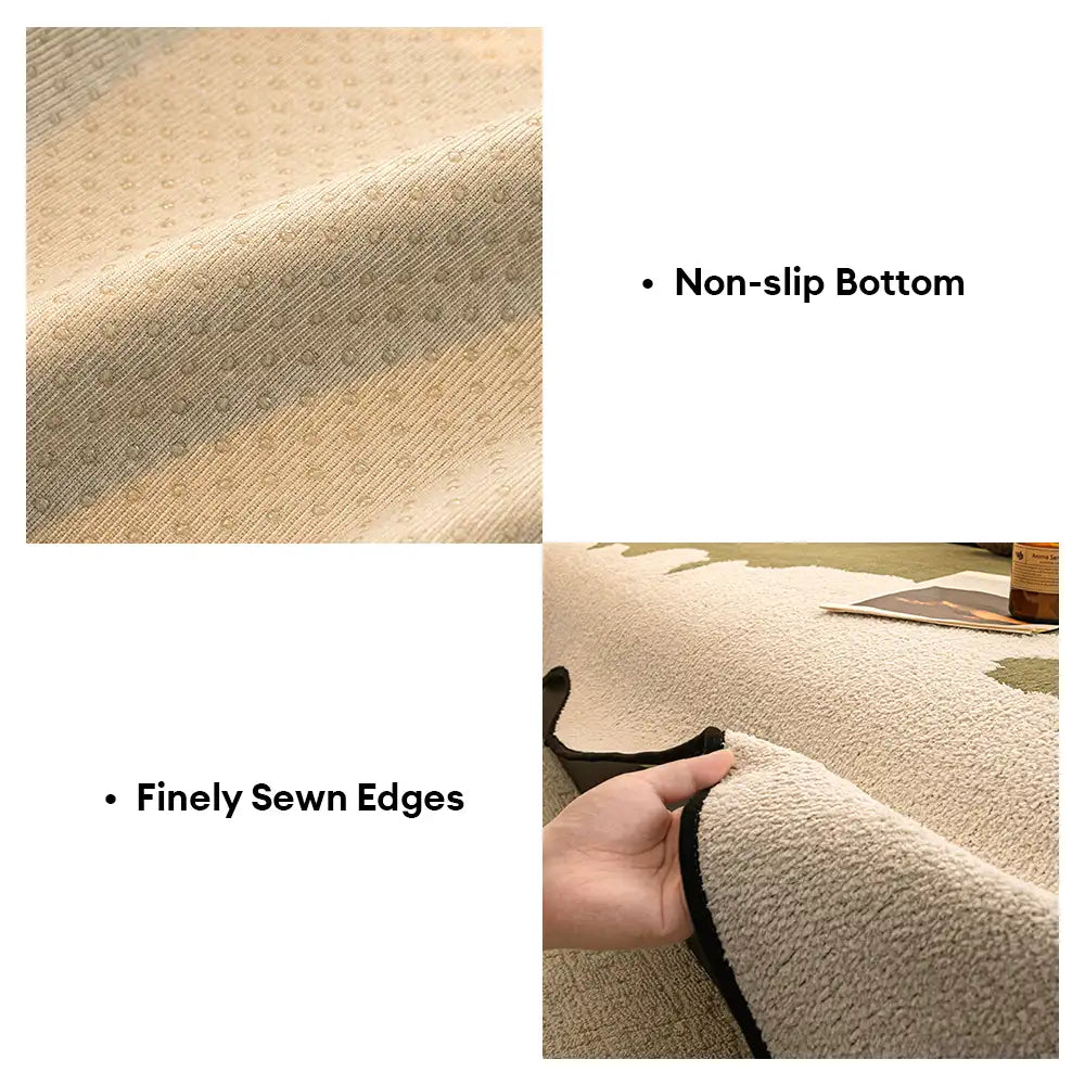 Housse de canapé non glissante en chenille contrastée irrégulière et stylée, résistant aux rayures.