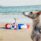 Lit pour animal en forme de bateau imperméable et rafraîchissant avec oreiller – Chill Raft