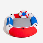 Lit pour animal en forme de bateau imperméable et rafraîchissant avec oreiller – Chill Raft