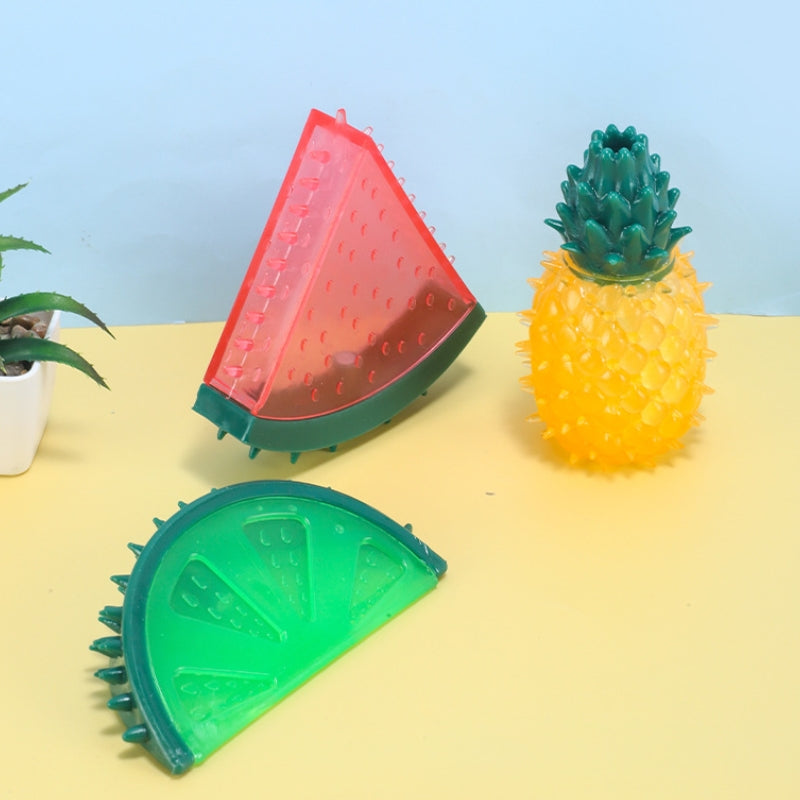 Jouet à mâcher en caoutchouc rempli d’eau forme fruit gelé pour chiens-Exclusif app