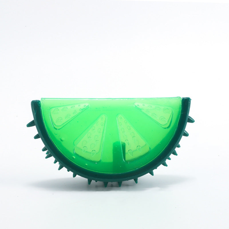 Jouet à mâcher en caoutchouc rempli d’eau forme fruit gelé pour chiens-Exclusif app