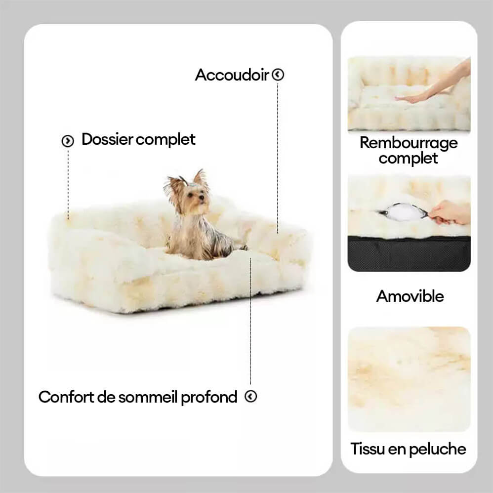 Lit en peluche épais et moelleux pour chien et chat