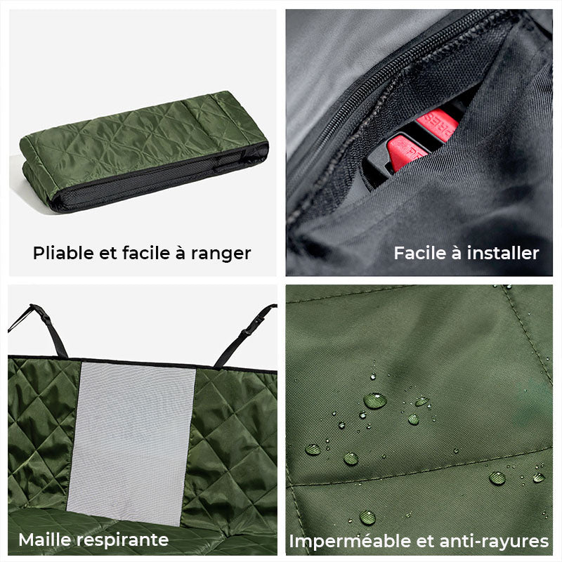 Siège arrière de voiture imperméable et pliable pour chien