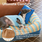 Canapé orthopédique pour chien rayé tendance - Canape confortable