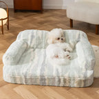 Lit chien douillet protection épines fausse laine d’agneau effet noué tendance