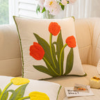 Bouquet de tulipes et de tournesols décoration pour la maison coussin de canapé