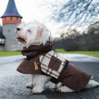 Imperméable ajustable pour chien à carreaux vintage protection contre les intempéries
