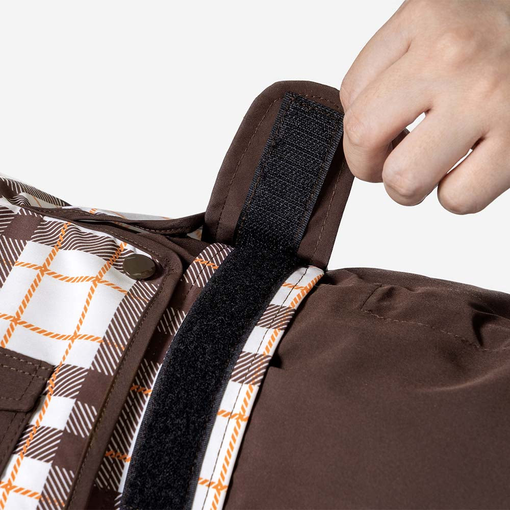 Imperméable ajustable pour chien à carreaux vintage protection contre les intempéries