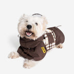 Imperméable ajustable pour chien à carreaux vintage protection contre les intempéries