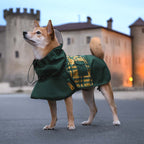 Imperméable ajustable pour chien à carreaux vintage protection contre les intempéries