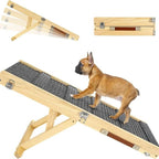 Rampe en bois pour chien réglable 4 hauteurs escaliers pliables pour chien