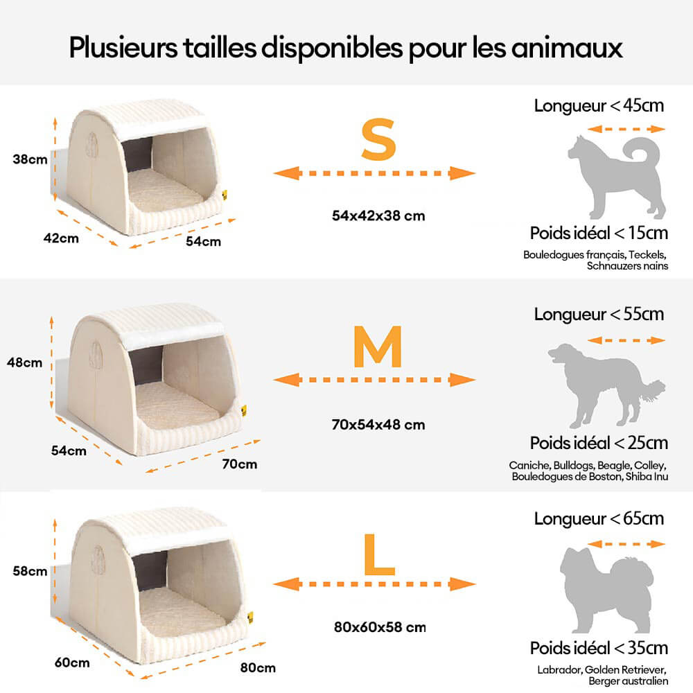 Lit orthopédique pour chien confortable - Stripe Trendy Maison