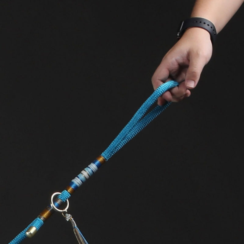 Laisse d'entraînement pour chien en corde tressée tricotée à la main accessoires Cool