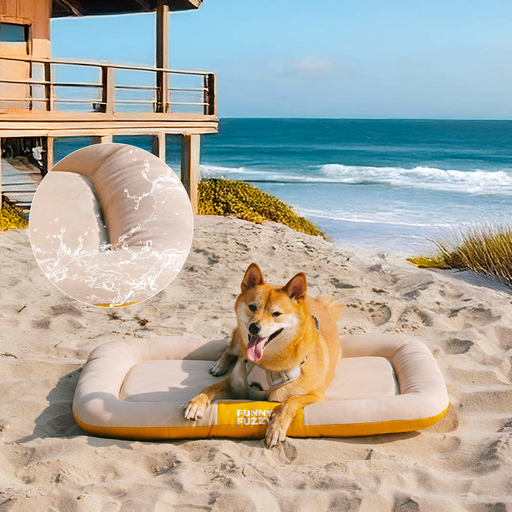 Tapis orthopédique imperméable et résistant aux rayures pour chien motif coloris block - Trek Lounge