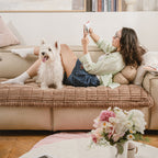 Housse de canapé en biscuits gaufrés flanelle douce et confortable avec tapis respirant pour animaux