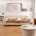 Housse de canapé en flanelle douce et respirante motif gaufre pour animaux confortable et cosy