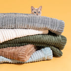 Housse de canapé en flanelle douce et respirante motif gaufre pour animaux confortable et cosy