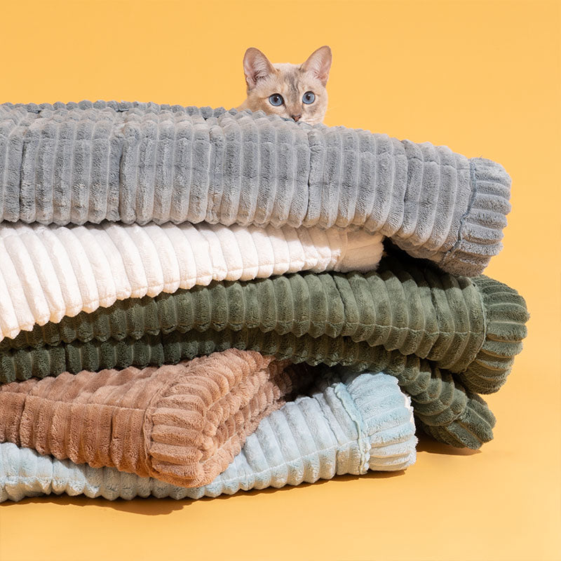 Housse de canapé en biscuits gaufrés flanelle douce et confortable avec tapis respirant pour animaux