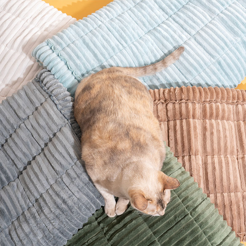 Housse de canapé en biscuits gaufrés flanelle douce et confortable avec tapis respirant pour animaux
