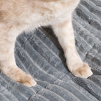 Housse de canapé en biscuits gaufrés flanelle douce et confortable avec tapis respirant pour animaux