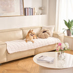 Housse de canapé en biscuits gaufrés flanelle douce et confortable avec tapis respirant pour animaux