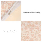 Lit Orthopédique Floral pour Chien avec Oreiller