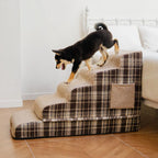 Rampe pour animaux en peluche à carreaux mousse haute densité amovible - ComfyClimb